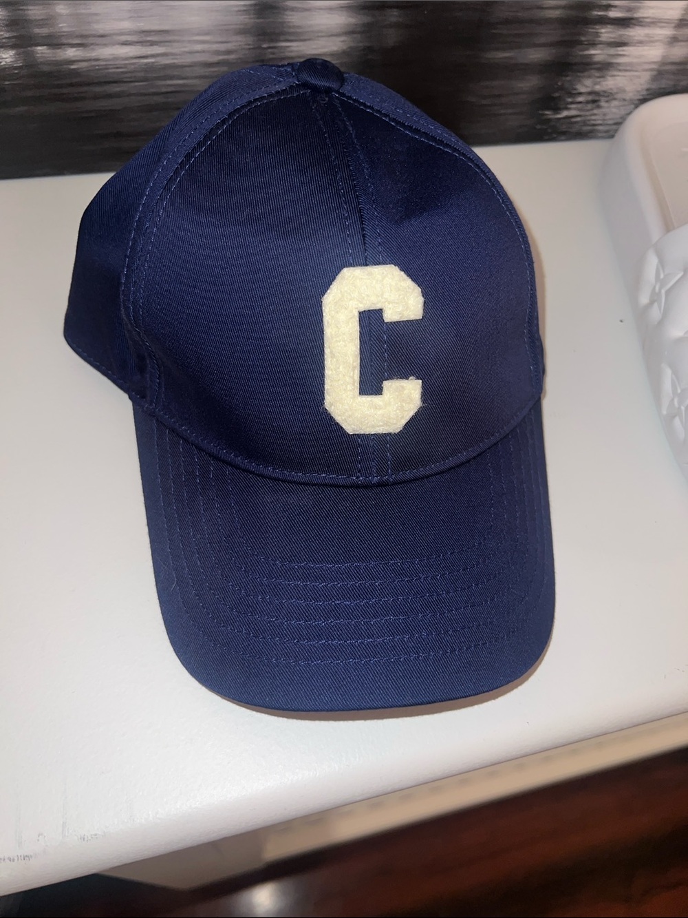 Celine Navy Baseball Cap with White 'C' Patch